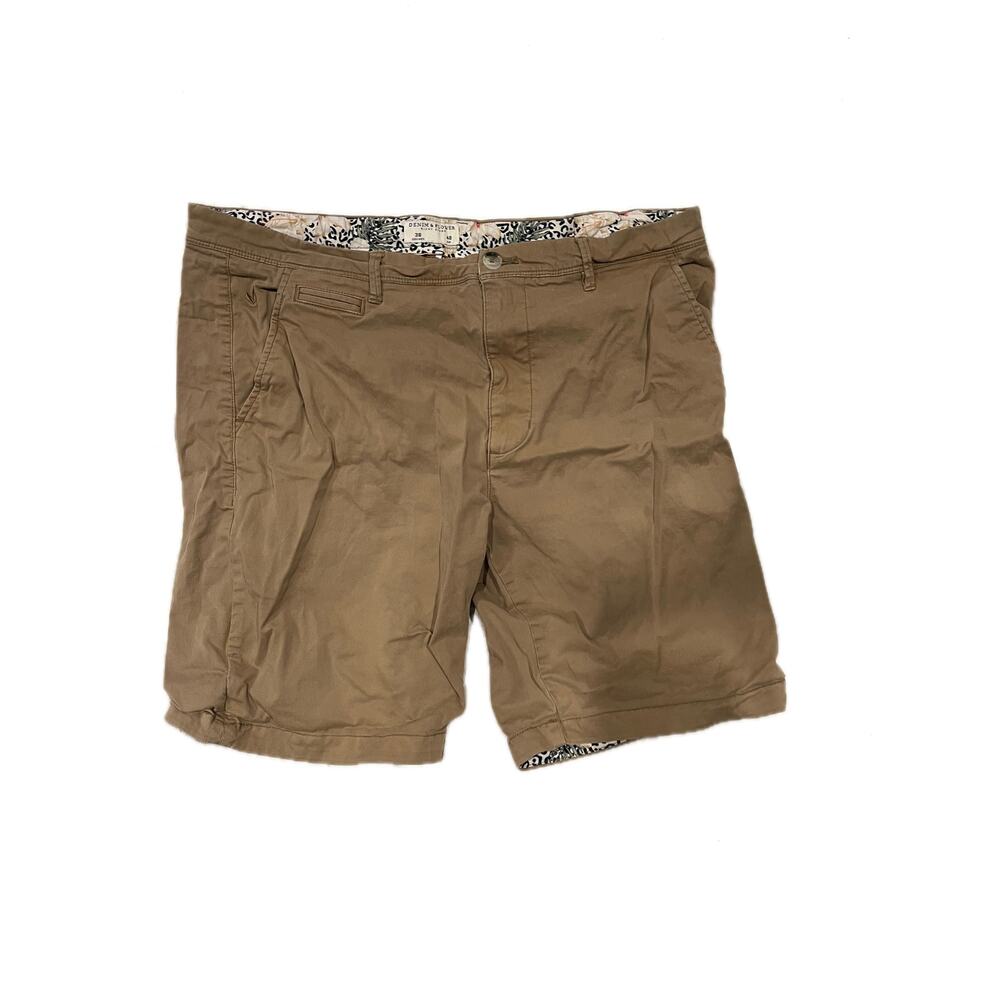 Ricky Singh Denim & Flower Chino Shorts Mens Size 38